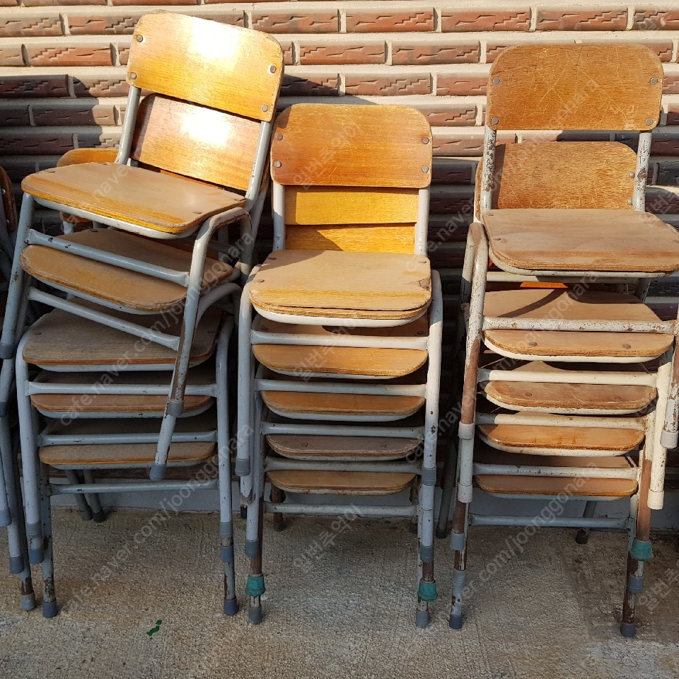옛날 학교 책상 의자 90년대 교실 책상 의자... 추...--3