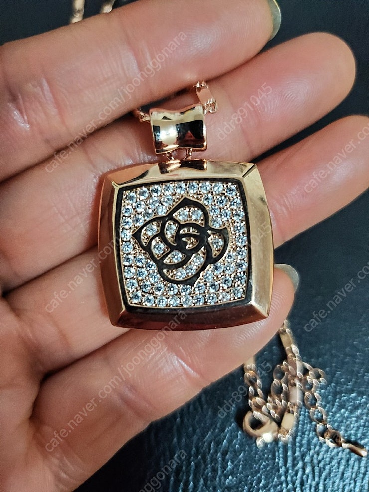 특수도금 목걸이 새것 네모 택포