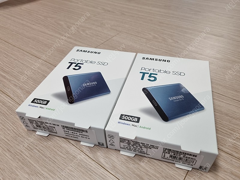 <미개봉>삼성 포터블 SSD T5 500GB 외장하드 팔아요