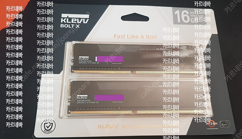 메모리 XMP DDR4 KLEVV 16gb(8*2gb) 판매합니다 미개봉 RAM MEMORY