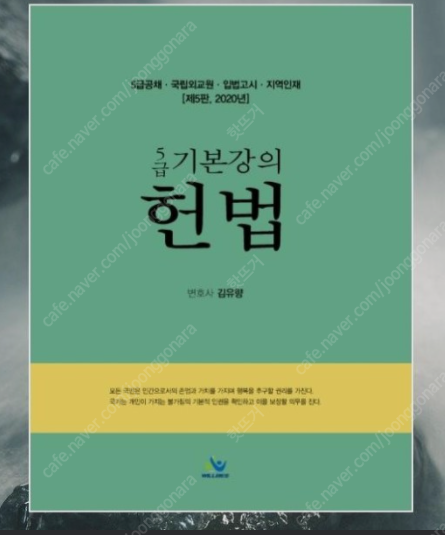 김유향 5급 헌법 최신판 스프링 제본된 새 책팝니다!