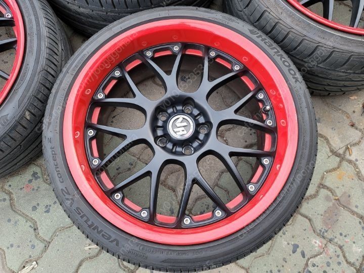 19인치 VOLK RAYS GT 정품 레드커스텀 투피스 휠 한대분 90만원