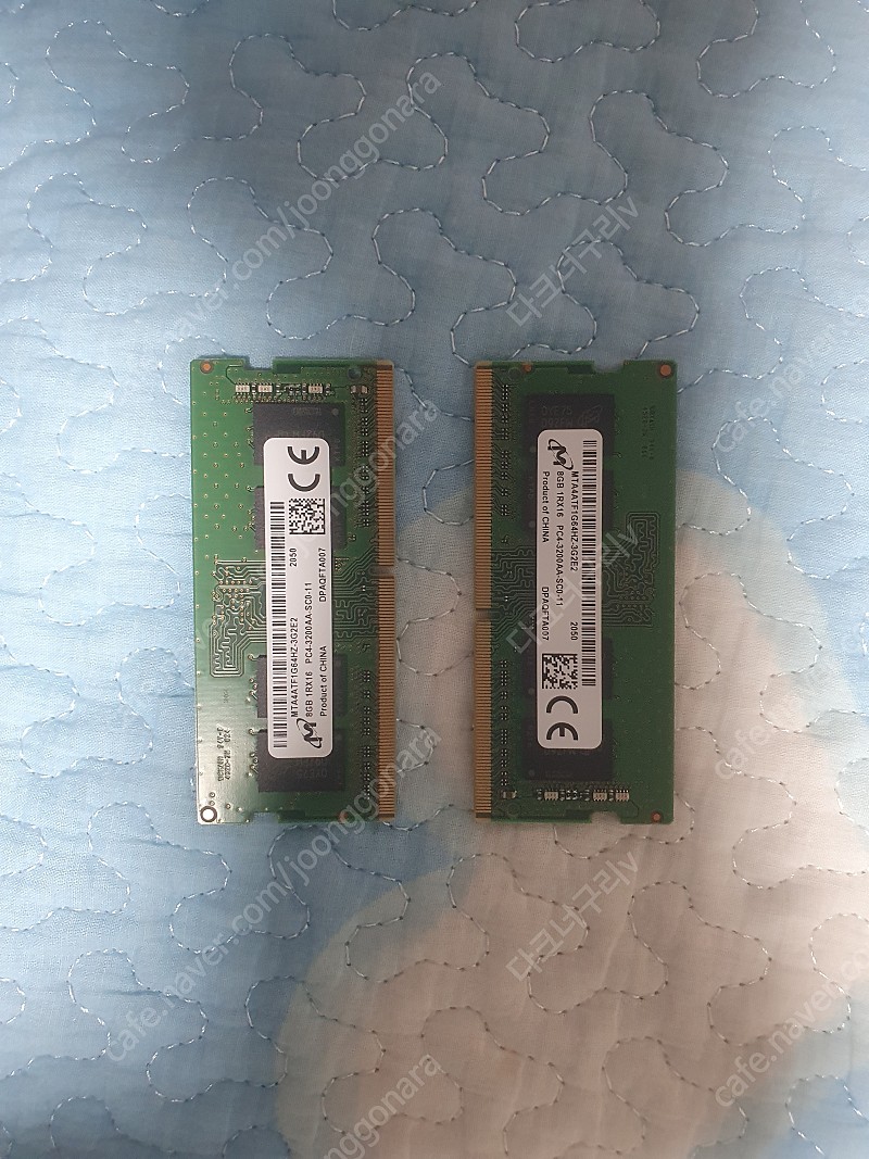 노트북 램ram DDR4 3200hz 8x2 16g기가 판매합니다