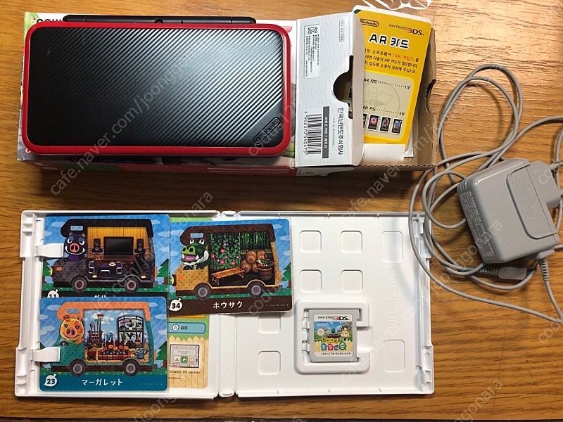 new 2DS XL + 튀동숲칩 + 아미보 카드 + 정품충전기