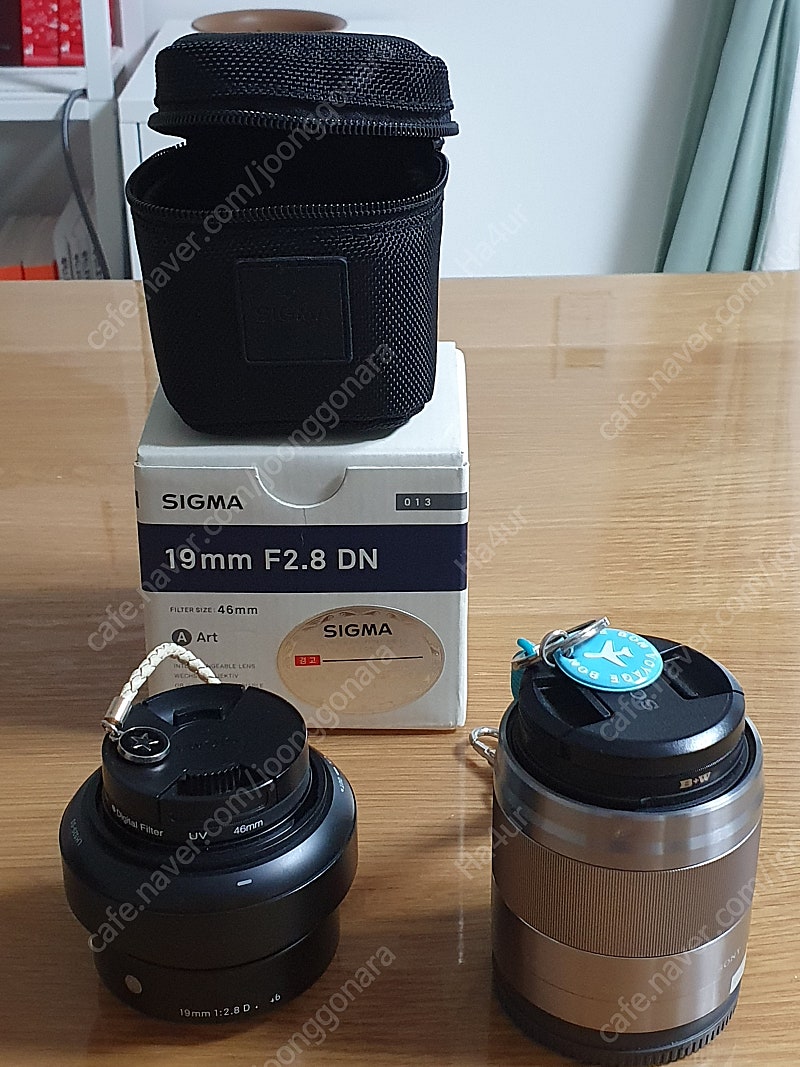 소니E마운트 Sel5018, sigma19mm 팔아요