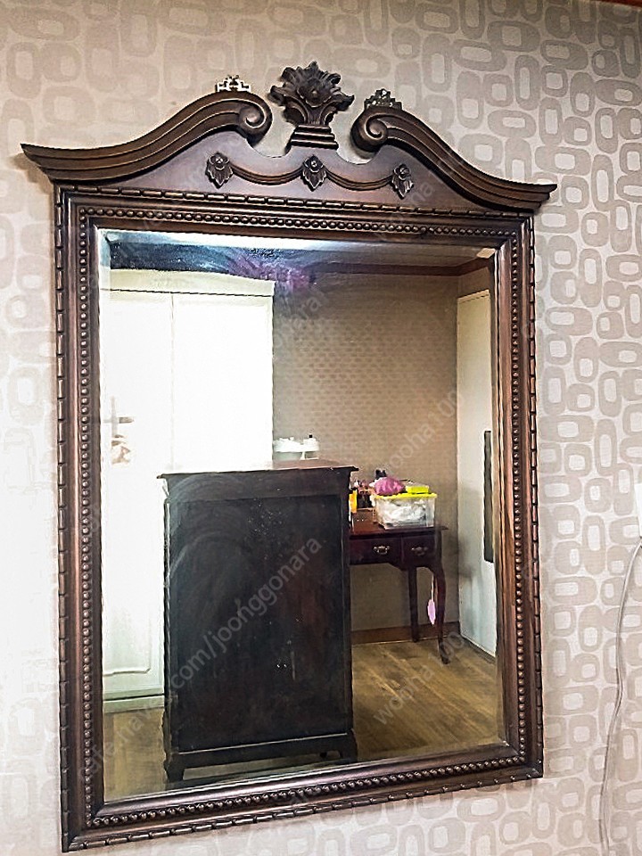 엔틱 원목 대형 거울