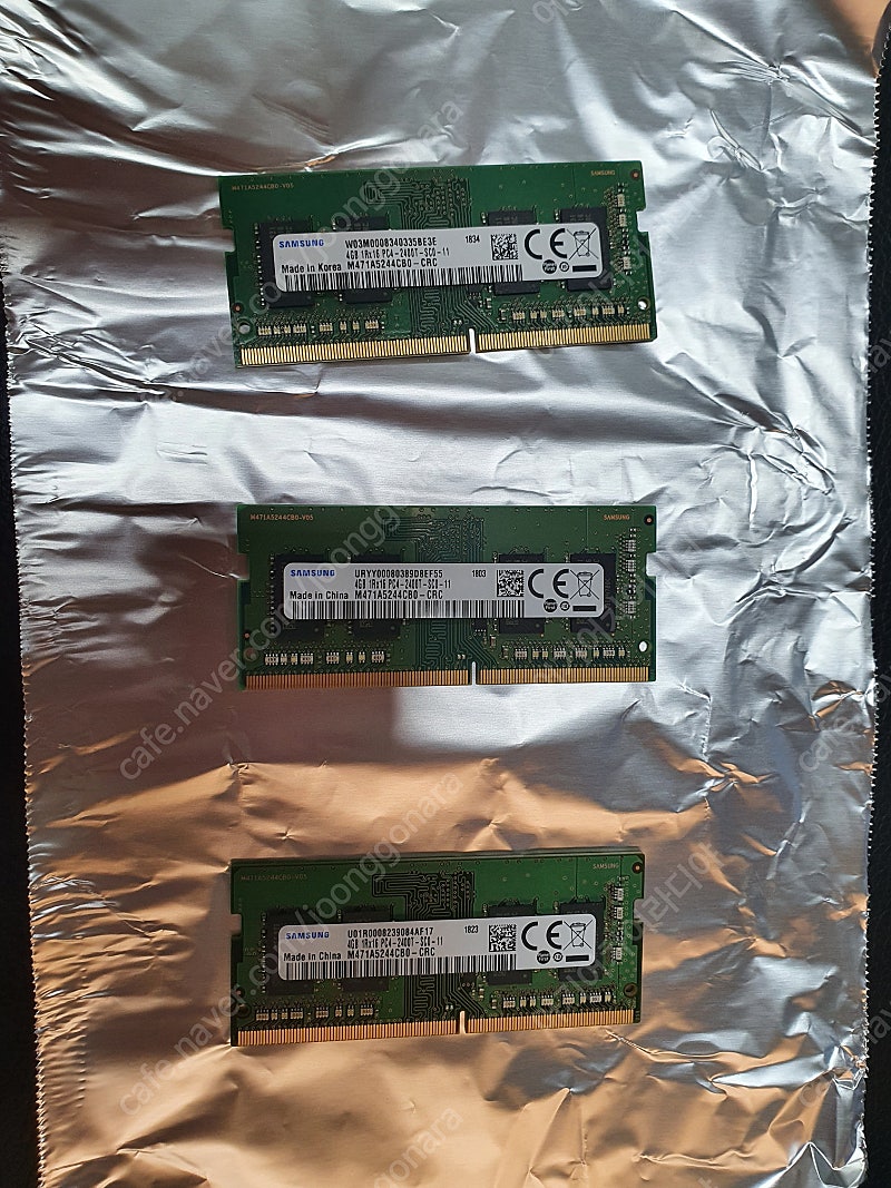 DDR4 4G 노트북 램 판매합니다.